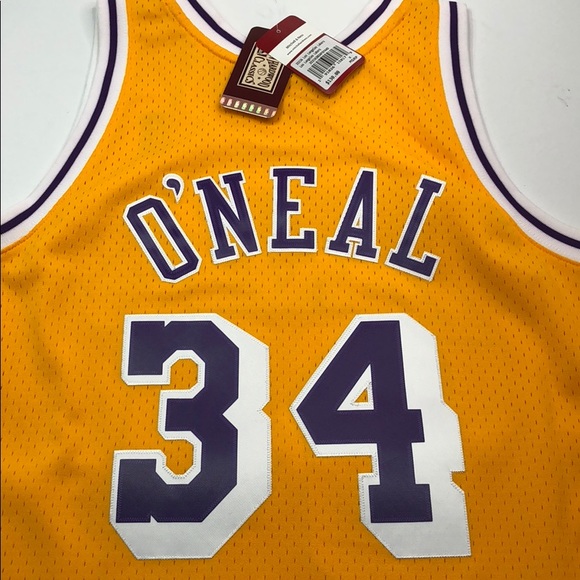 Mitchell & Ness Los Angeles Lakers #34 Shaquille O'Neal purple Swingman